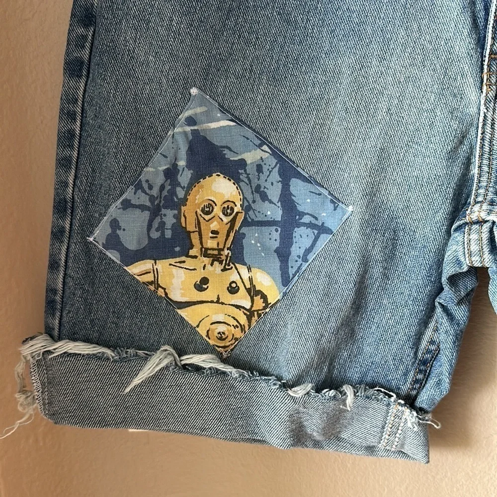 CALVIN KLEIN JEANS Star Wars Custom Denim Jean Shorts